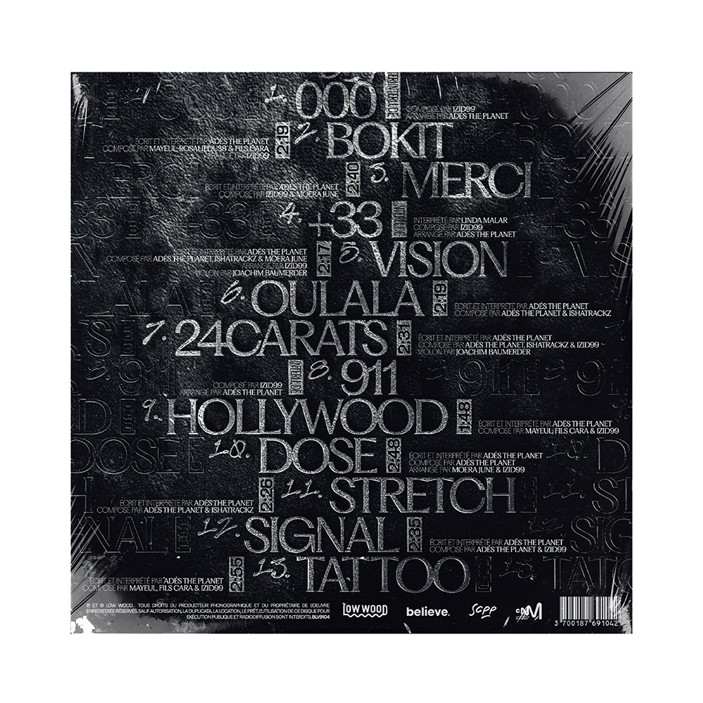 Vinyle mixtape BÂTARDE SENSIBLE